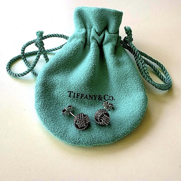 Tiffany & Co. Jewelry - Tiffany and Co. Sterling Silver Mesh Knot Earrings